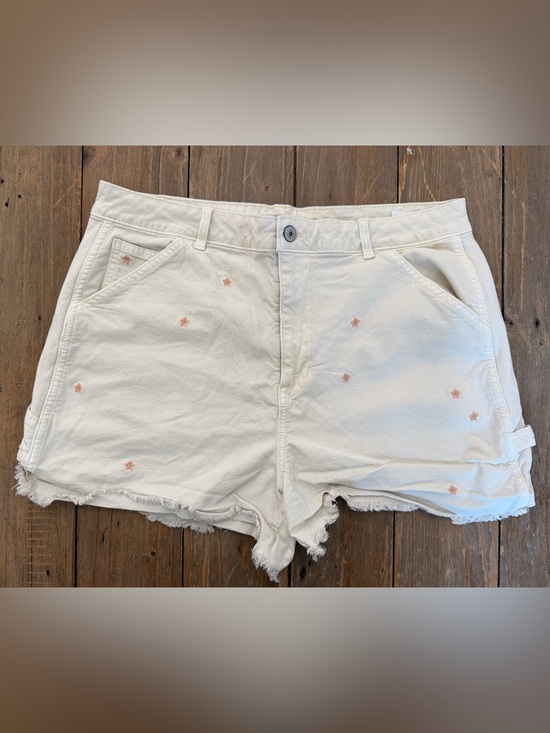American Eagle Outfitters Pants - American Eagle highest rise 90s boyfriend shorts floral embroidered sz.16